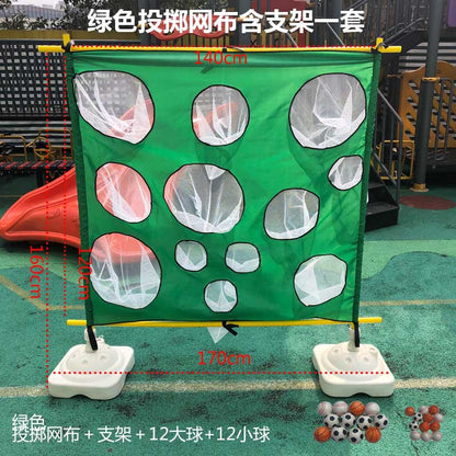 A Student pitching training equipment