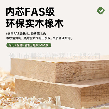 A solid wood oak wardrobe