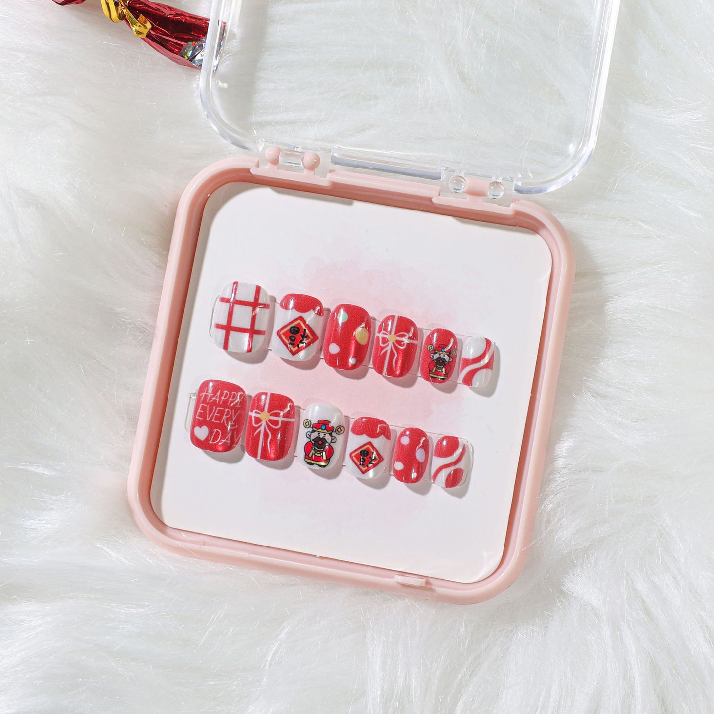 A new three-dimensional gilt cat's eye wearing armor, handmade nail piece nail piece finished nail piece cute cartoon nail sticker - Mixbatch