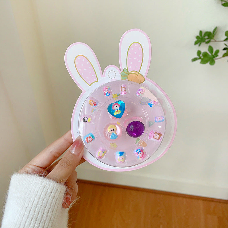 A  little girl cartoon jewelry girl baby gift toy nail patch - Mixbatch