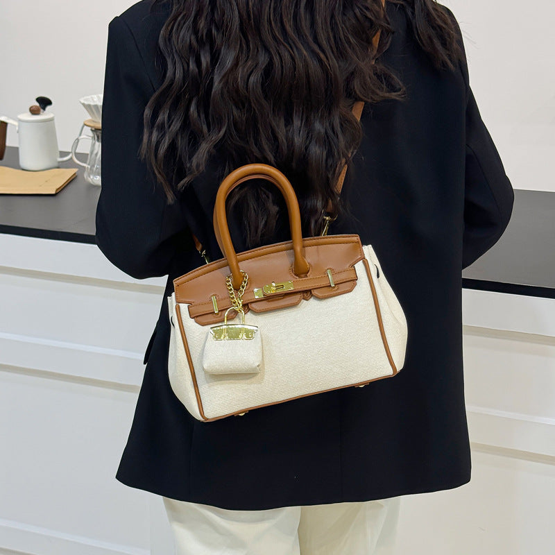 A denim handbag