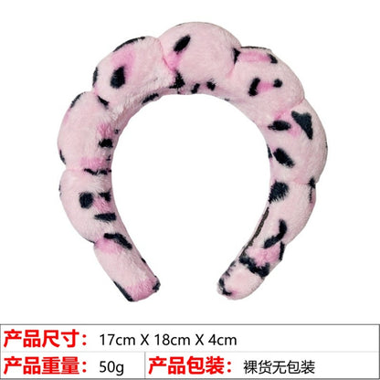 A high cranial top hair accessories women wash face bath clouds sponge headband makeup remover hair band headband