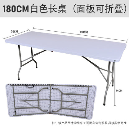 A 180 blow molding folding table HDPE plastic strip table Portable simple hollow table, simple conference table