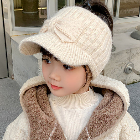 A children's knitted wool hat