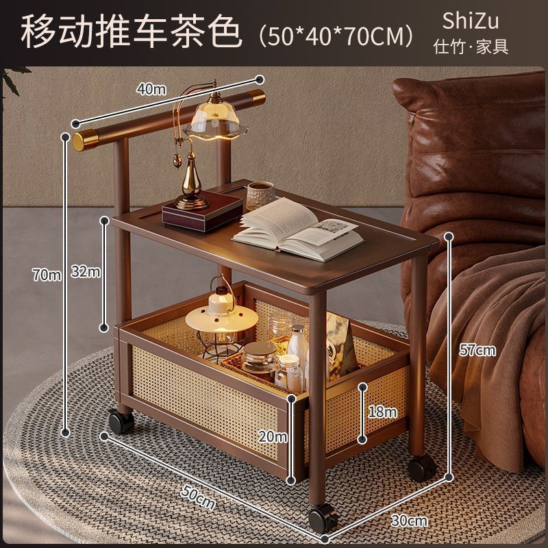 A bamboo movable side trolley
