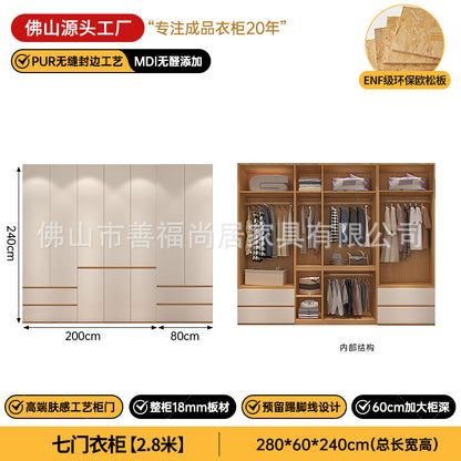 A The solid wood wardrobe with OSB board ENF grade melamine paint finish