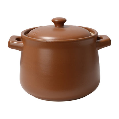 A terracotta casserole soup