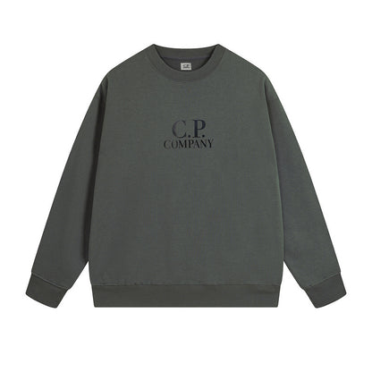 A crew neck sweater