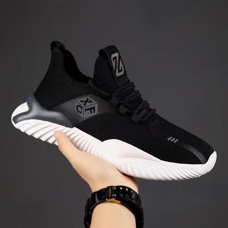 A one-piece hair delivery factory direct sales men's Korean version comfortable casual cloth shoes mesh breathable sports shoes student runway shoes - Mixbatch