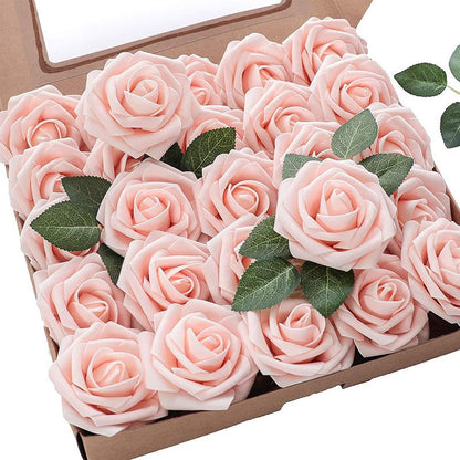 A 25 roses European gift box foam pe roses with rod Gator simulation fake flower Valentine's Day bouquet