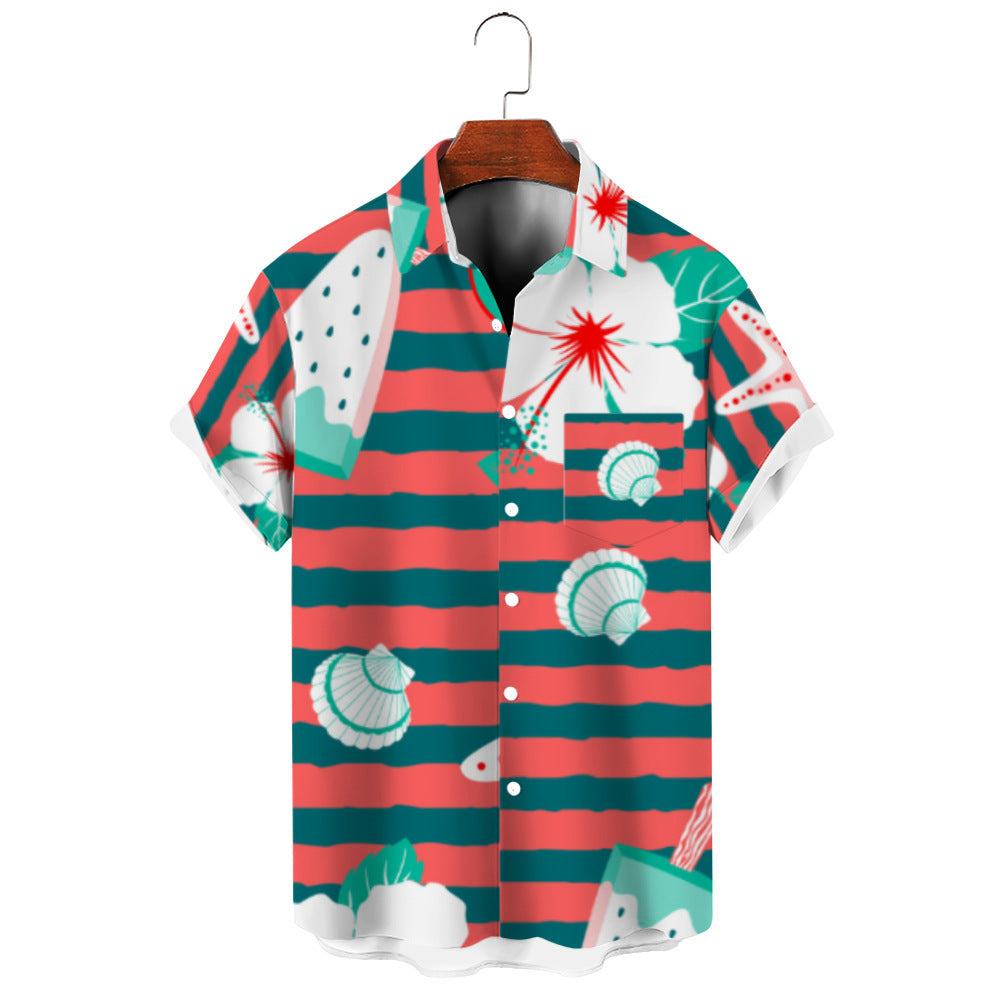 A lapel print shirt