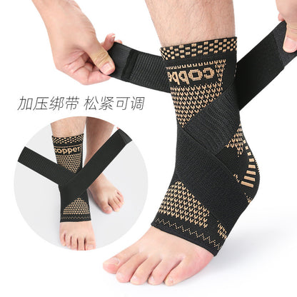 A strap pressurized ankle brace nylon knitted elastic ankle brace basketball running mountaineering pressurized fixed ankle brace