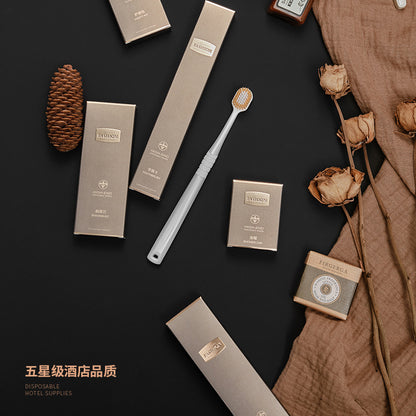 Hotel disposable toiletries Hotel special toothbrush with toothpaste set