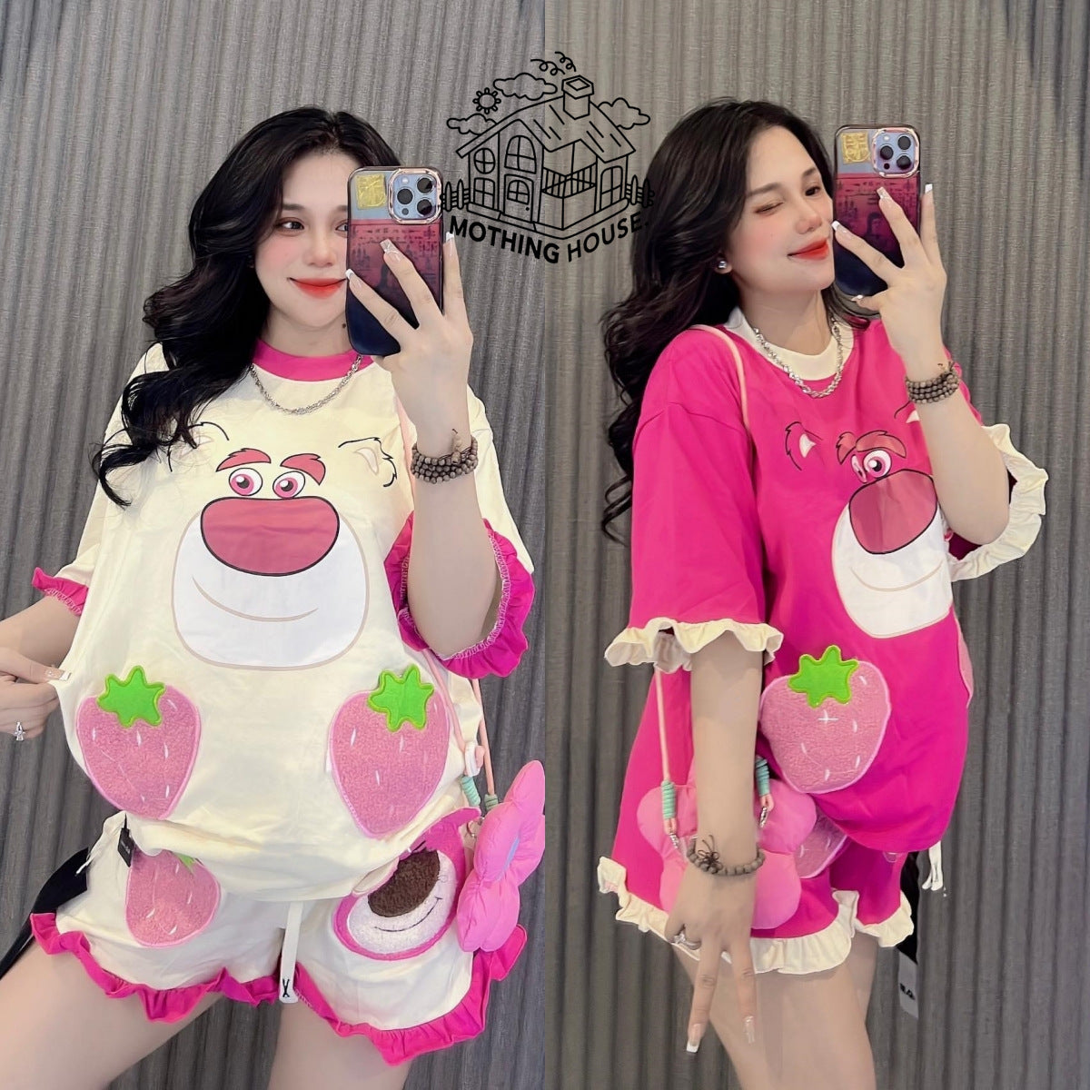 A Loose short-sleeved shorts casual two-piece set