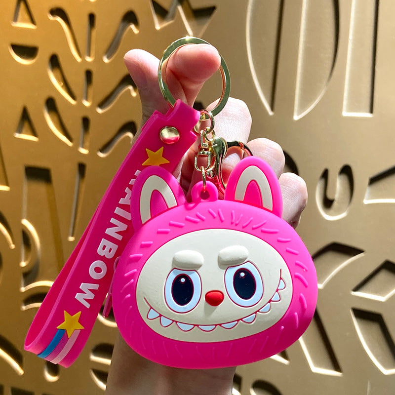 A cartoon cute rabub change bag children's small gift key chain pendant card - Mixbatch