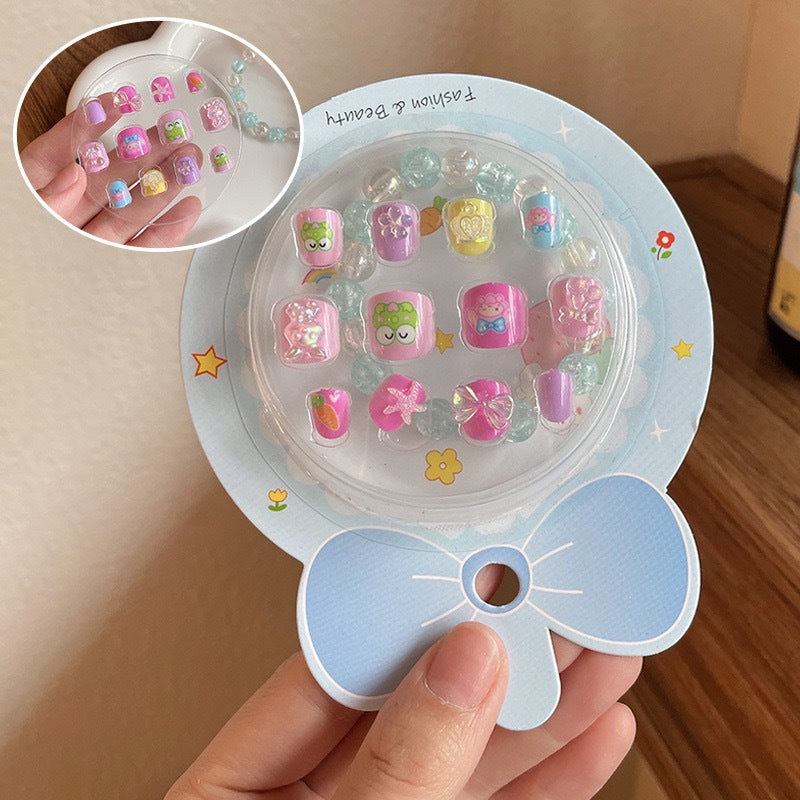 A  little girl cartoon jewelry girl baby gift toy nail patch - Mixbatch