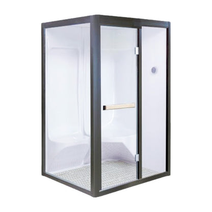 A acrylic multi-person wet steam room