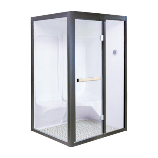 A acrylic multi-person wet steam room