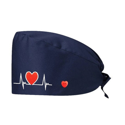 A Cross-border surgical cap Cotton solid color nurse operating room cap Sweat-absorbing and windproof confinement cap Dental dentist cap