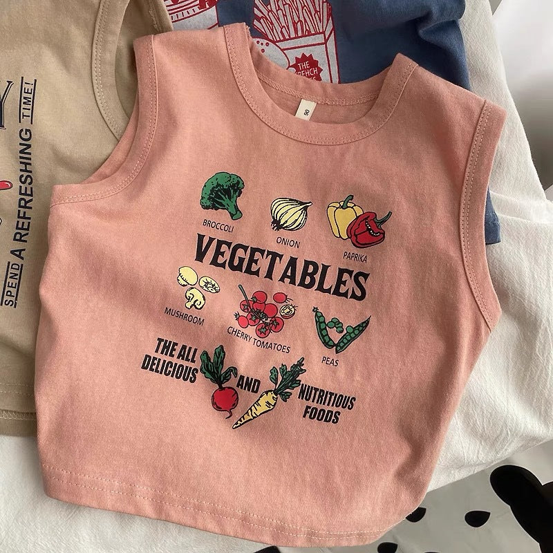 A children's pure cotton vest summer thin - Mixbatch