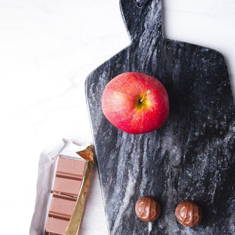 A Marble cutting board Chopping board Fruit plate Household cutting board Household panel Bread board Anti-mildew Dessert Pastry White