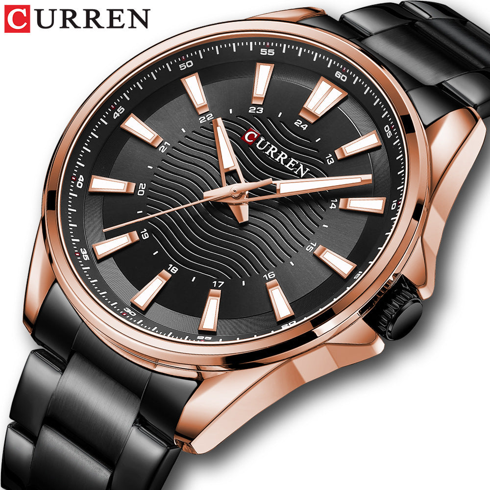 A business steel belt men's watch, quartz watch foreign trade watch 8424