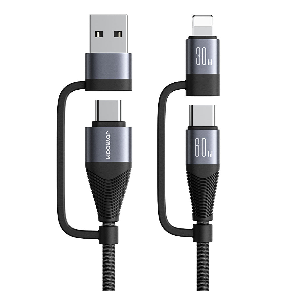 A JOYROOM aluminum alloy four-in-one data cable