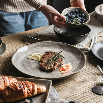 A Japanese kiln ceramic tableware creative hotel steak plate