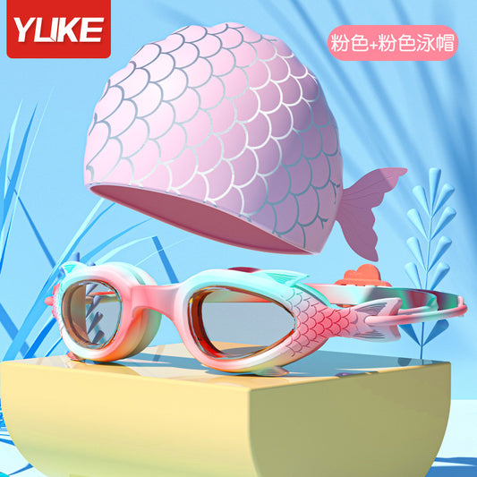 A children's swimming goggles anti-fog boys and girls small frame goggles swimming training diving swimming high definition waterproof professional equipment - Mixbatch