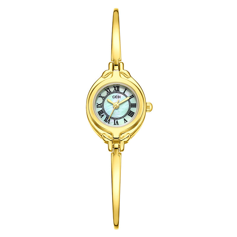 A bracelet watch small retro bracelet women's watch gold high value fine belt quartz watch