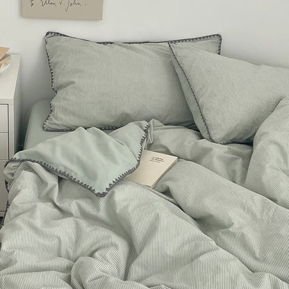 Ins cotton quilt cover single dormitory 1.5m quilt cover 100 cotton washed cotton 200x230 double sheets 2.0kg - Mixbatch