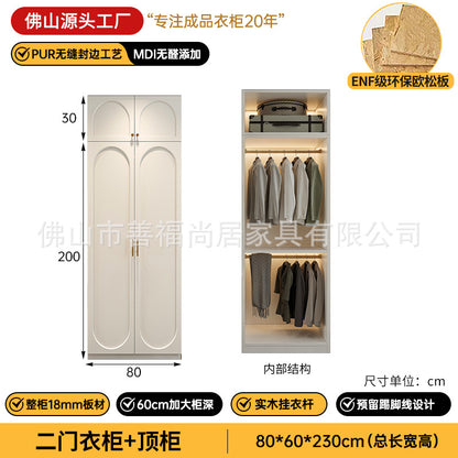 A The solid wood wardrobe with OSB board ENF grade melamine paint finish