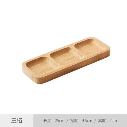 طبق فواكه مجففة على الطراز الياباني مصنوع من الخيزران والخشب 