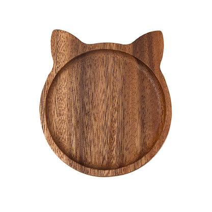 طبق تذوق من خشب السنط، ثلاثة أقسام، طبق تذوق على شكل ذيل سمكة 