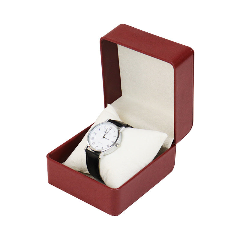 A Spot rounded corner flip pu leather watch box, jewelry packaging box, bracelet box, watch jewelry storage box, jewelry box. - Mixbatch