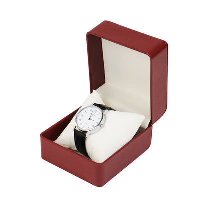 A Spot rounded corner flip pu leather watch box, jewelry packaging box, bracelet box, watch jewelry storage box, jewelry box. - Mixbatch