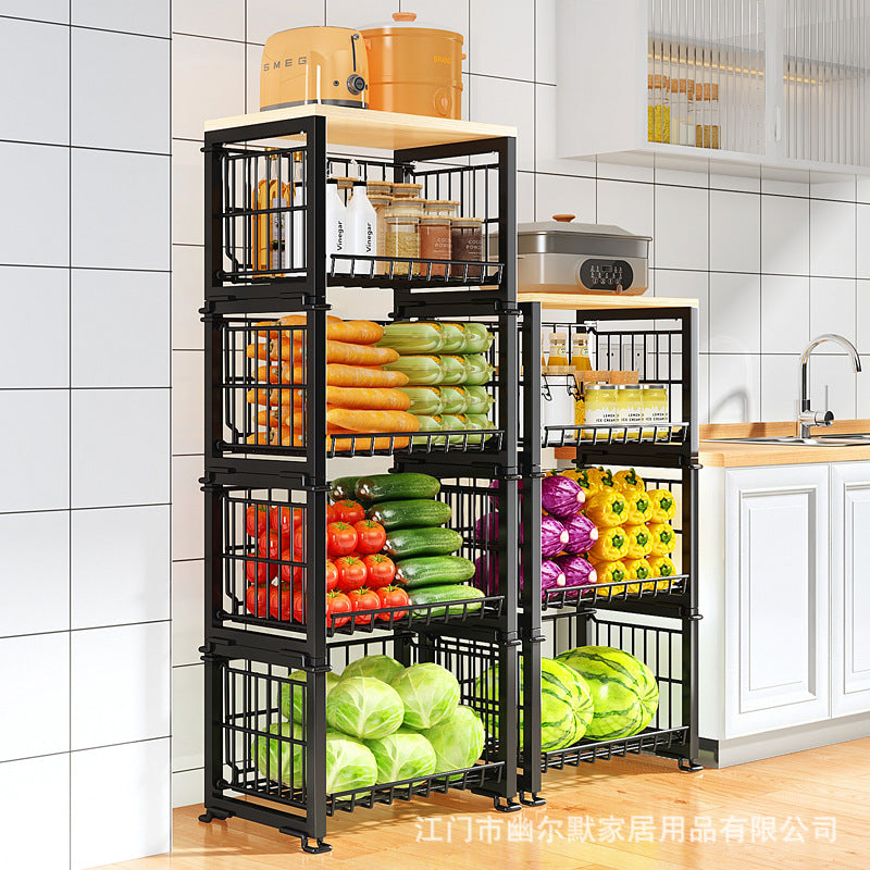 A basket rack storage rack