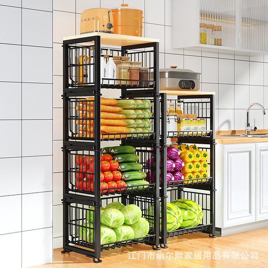 A basket rack storage rack