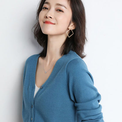 A knitted cardigan jacket