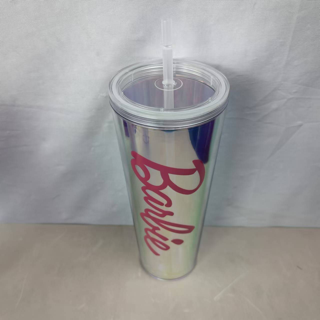 A baby Thailand Vietnam spot color box double layer random cup gem plastic cup straw cup water cup Barbie durian cup - Mixbatch