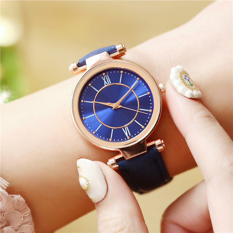 A Amazon wish new belt watch, women colorful face sun pattern quartz watch Women Watches - Mixbatch