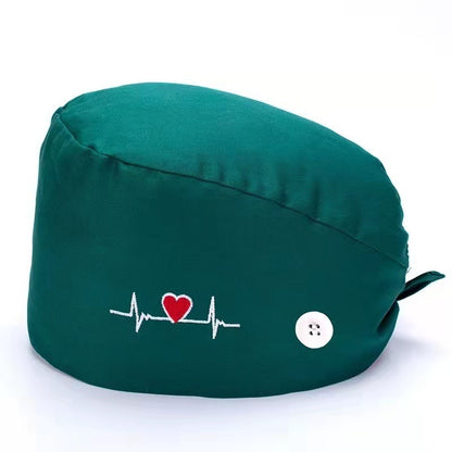 A Cross-border surgical cap Cotton solid color nurse operating room cap Sweat-absorbing and windproof confinement cap Dental dentist cap