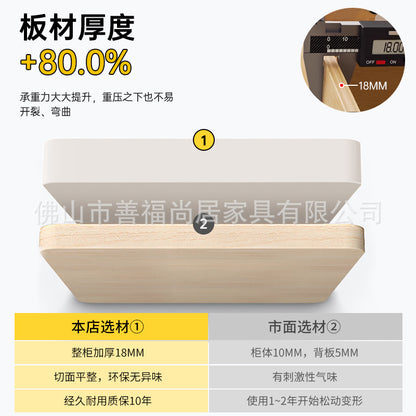 A The solid wood wardrobe with OSB board ENF grade melamine paint finish