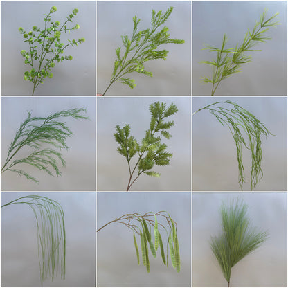 A Mori Monet Garden Simulation Flower Wedding Flower Reed < unk > Grass Fluffy Eucalyptus Green Simulation Flower