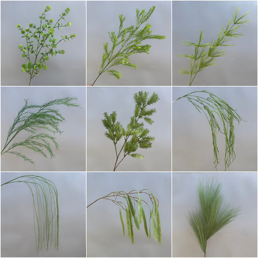 A Mori Monet Garden Simulation Flower Wedding Flower Reed < unk > Grass Fluffy Eucalyptus Green Simulation Flower