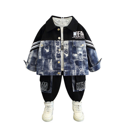 A children's denim jacket set