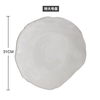 A Creative Personality Ceramic Plate Nordic Tableware Hotel Western Food Plate Steak Pasta Plate Salad Bowl