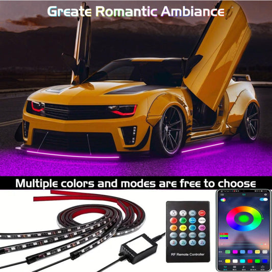 A Car Underbody Lights Ambient Waterproof Retrofit APP Remote Control Lights