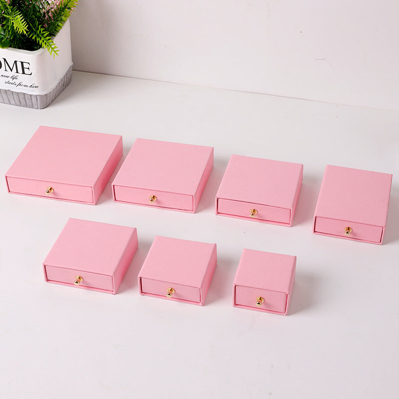 A rivet drawer jewelry box hot gold stamping process