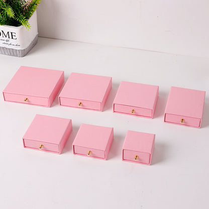 A rivet drawer jewelry box hot gold stamping process